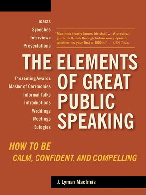 cover image of The Elements of Great Public Speaking